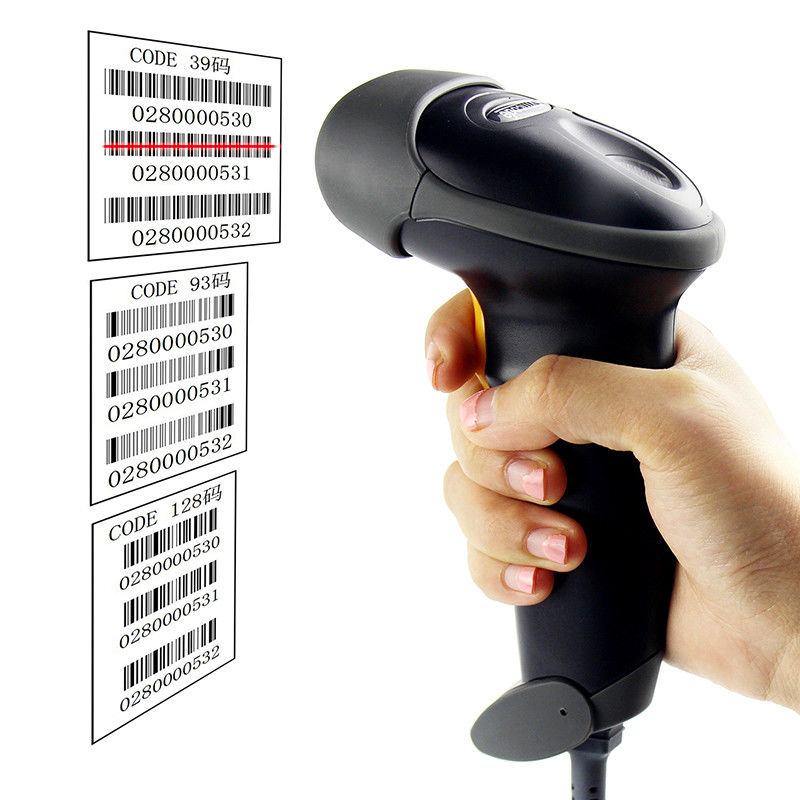 Automatic Wired Handheld Barcode Scanner Reader Dimension 150mm * 50mm * 65mm